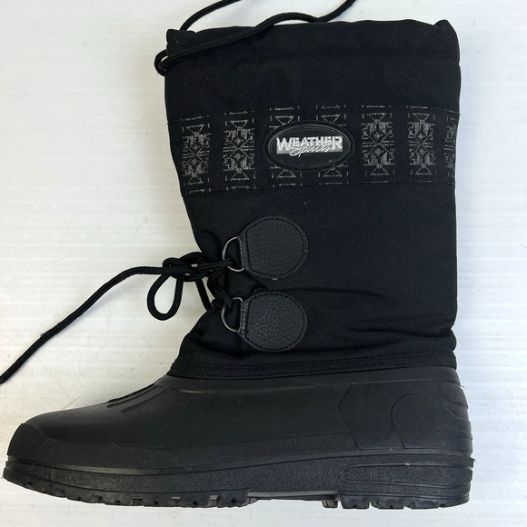 Weather Spirits Winter Boots Women 8 Black Insulated Lining Snow Outdoors Warm - Picture 3 of 10